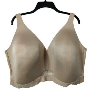 Cacique Lightly Lined No-Wire Bra Plus Size 44J Full Coverage Wireless Bra Nude